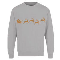 Adults Xmas Printed Sweatshirt Santa Reindeer