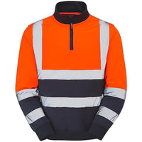 Standsafe Hi Vis Zip Neck Workwear Sweatshirt - HV040