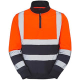 Standsafe Hi Vis Zip Neck Workwear Sweatshirt - HV040