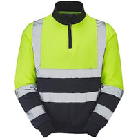 Standsafe Hi Vis Zip Neck Workwear Sweatshirt - HV040