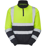 Standsafe Hi Vis Zip Neck Workwear Sweatshirt - HV040