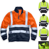 Standsafe Hi Vis Zip Neck Workwear Sweatshirt - HV040