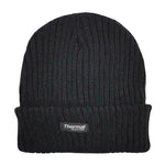 Adults Knitted Ribbed Insulated Beanie Hat