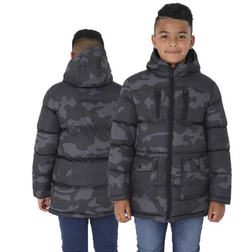 Boys Brave Soul Oakwood Camo Padded School Jacket