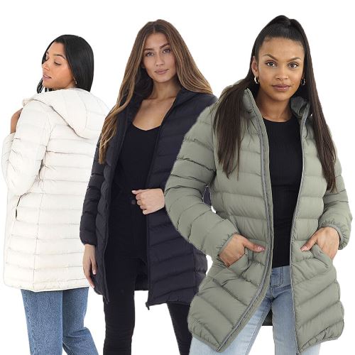 Ladies Brave Soul Grantlong Padded Long Coat