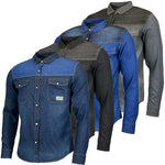 Mens Jack South Long Sleeved Contrast Denim Shirt