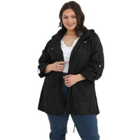 Ladies Brave Soul Plus Size Rain Mac - Raveplain