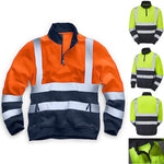 Standsafe Hi Vis Zip Neck Workwear Sweatshirt - HV040