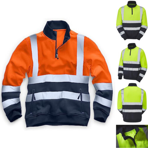 Standsafe Hi Vis Zip Neck Workwear Sweatshirt - HV040