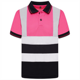 Kids Aviator London AV002 Hi Vis S/S Polo Top