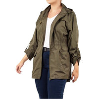 Ladies Brave Soul Plus Size Rain Mac - Raveplain