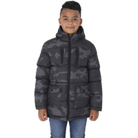 Boys Brave Soul Oakwood Camo Padded School Jacket