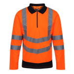 Mens Regatta Hi Vis Long Sleeve Polo Shirt - TRS192