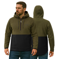 Game Mens Alpine Fleece 1/4 Zip Curved Hoodie