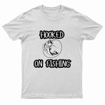 Adults Unisex Hooked on Fishing Printed T-Shirts