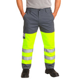 Hi Vis Polycotton Cargo Work Trousers / Tall - Clearance