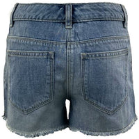 Girls Distressed Ripped Denim Shorts