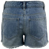 Girls Distressed Ripped Denim Shorts