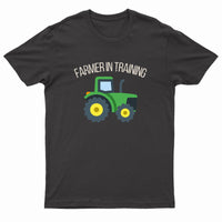 Kids Unisex "FARMER IN TRAINING" Tractor Printed T-Shirt