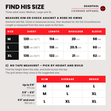 deadpool -size-guide