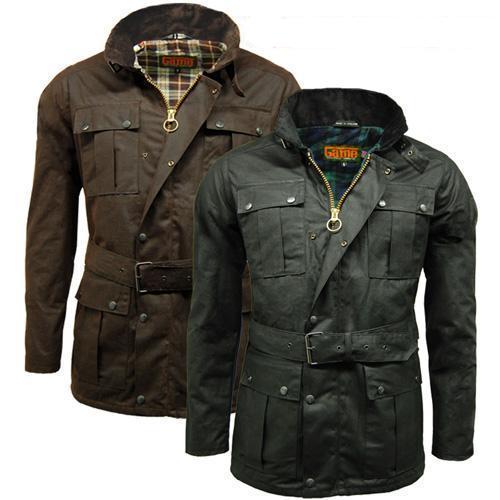 Game Continental Belted Motorbike style Wax Jacket