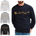 Adults Xmas Printed Sweatshirt Santa Reindeer