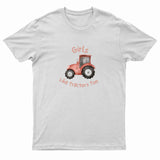 Kids "GIRLS LIKE TRACTORS TOO" Printed T-Shirt