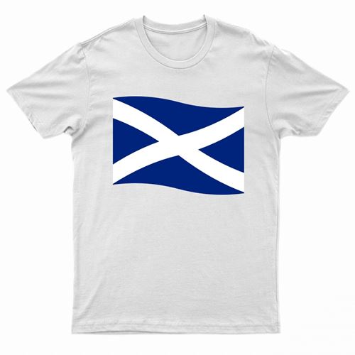 Adults Scotland Printed Scottish Flag T Shirt