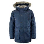 Boys Padded Sherpa Fur Lined Parka Coat