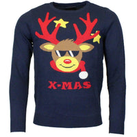 Unisex Xmas Christmas Reindeer Jumper Knitted Sweater