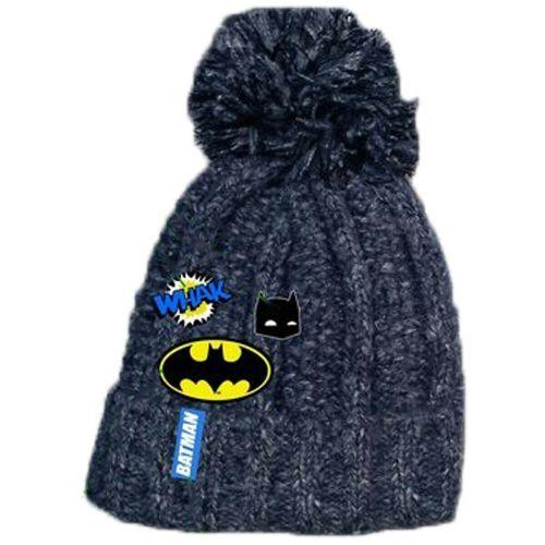 Kids Single Pom Batman Knitted Jersey Hat