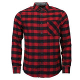 Mens Double Brushed Cotton Flannel Check Shirt