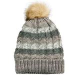 Womens Waterproof Cable Knit Beanie Hat - LA317