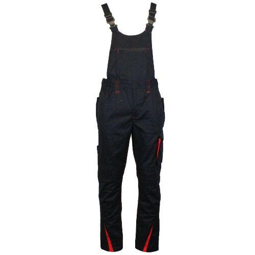 Mens F677 Bib & Brace Overall Knee Pad Multi Pocket Workwear