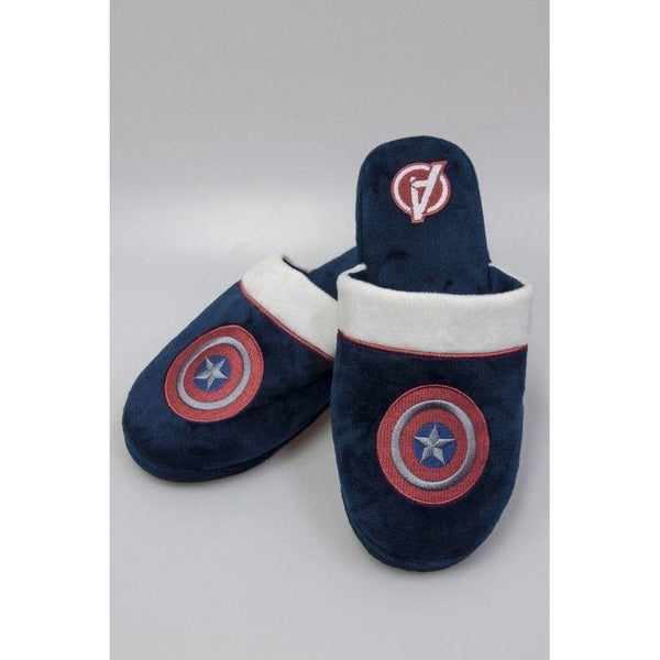 Captain America Mens Slippers UK Size 8-10