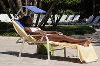 beach sun shade and cushion