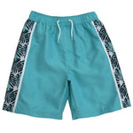 Boys Contrast Beach Print Bermuda Swimming Shorts