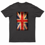 Adults Printed British Flag Union Jack Grunge T Shirt