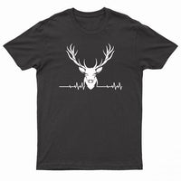 Adults Stag ECG Logo Printed T-Shirt