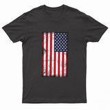 Adults Printed American Flag US Grunge T Shirt