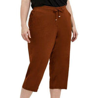 Ladies Linen Cropped Trousers Capri Short Pants