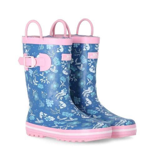 Girls Trespass Bloss Kids Outdoor Waterproof Rubber Wellies Boots