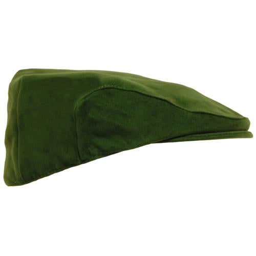 Olive Green Moleskin Flat Cap