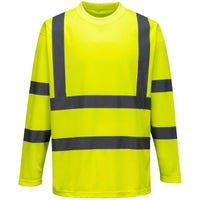 Portwest S178 Hi Vis Long Sleeved Crew Neck T-Shirt