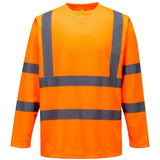 Portwest S178 Hi Vis Long Sleeved Crew Neck T-Shirt