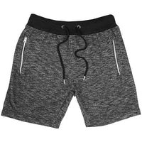 Mens Fleece Gym Shorts Zip Pockets