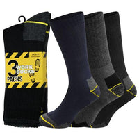Mens Multi Pack Ribbed Work Socks (12 Pack)
