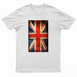 Adults Printed British Flag Union Jack Grunge T Shirt